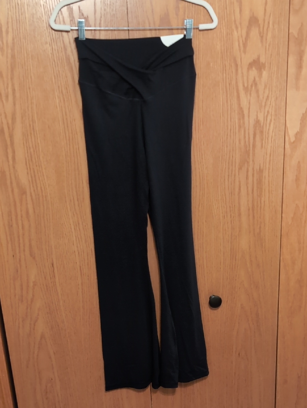 aerie Black Wide-Leg Twist Pants